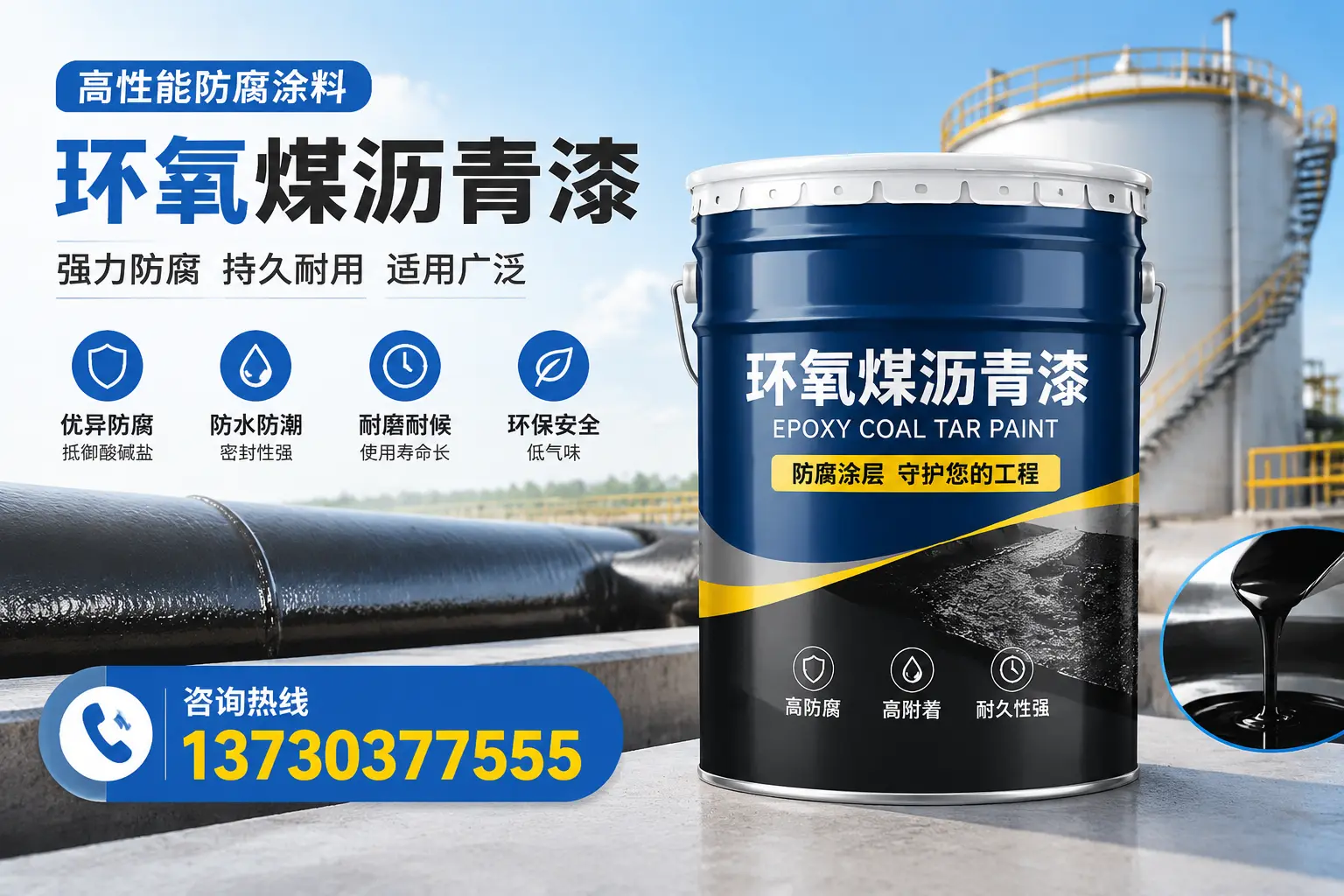 环氧煤沥青漆的耐久性分析，适合昆玉的使用场景